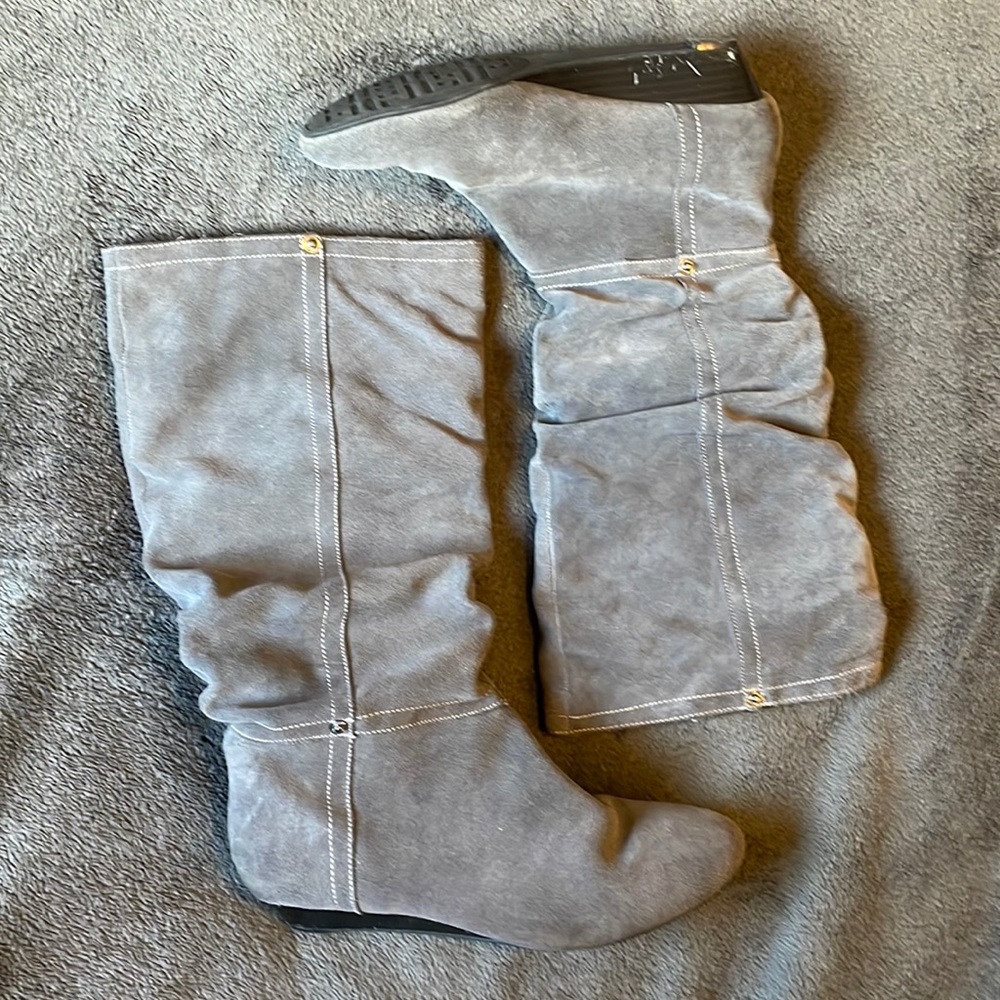 Grey Slouch Boots